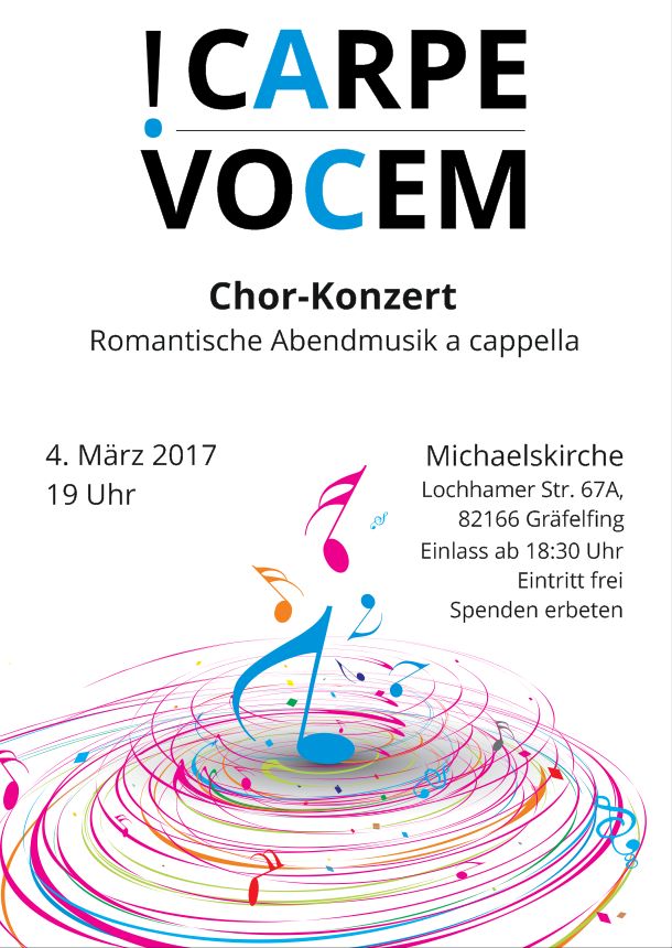 Poster: Romantische Abendmusik a cappella